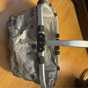 Floral Gray Tote Bag